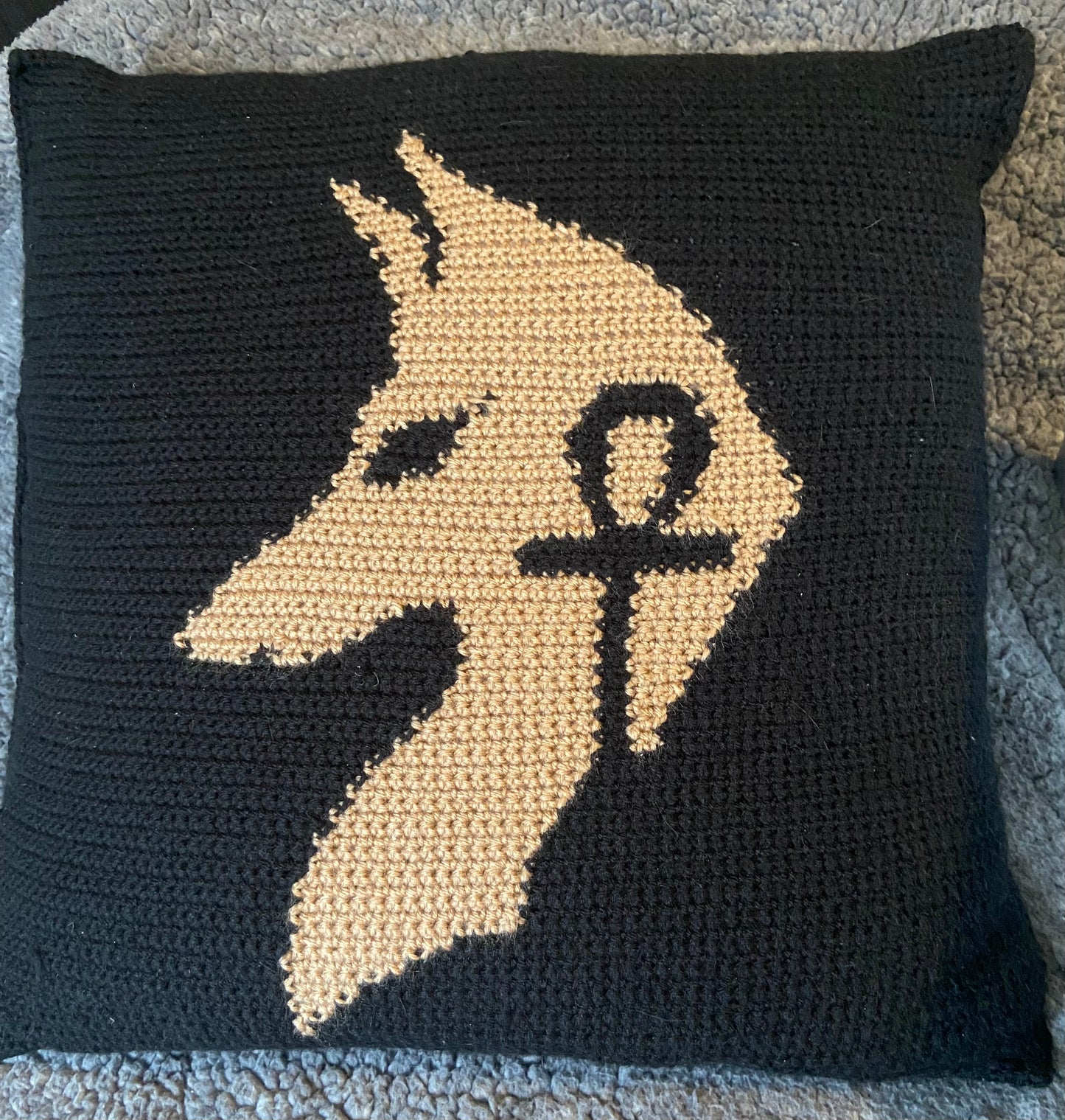 Anubis Ankh Pillow